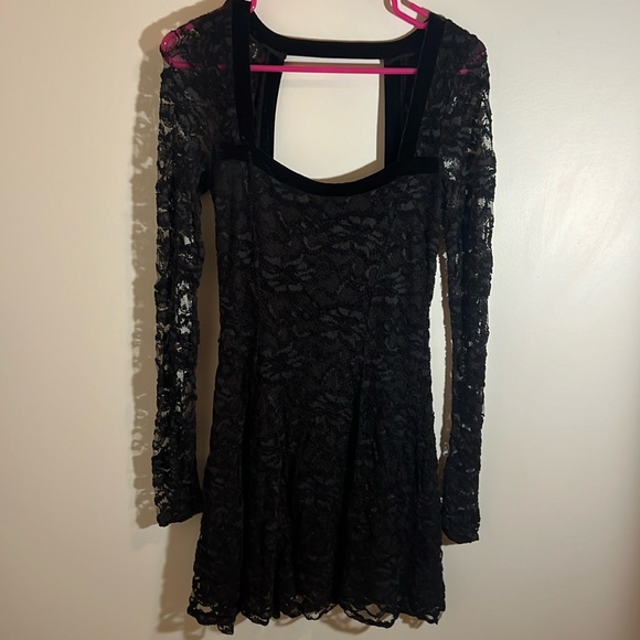 Black Lace Free People Women’s Dress - Picture 3 of 5